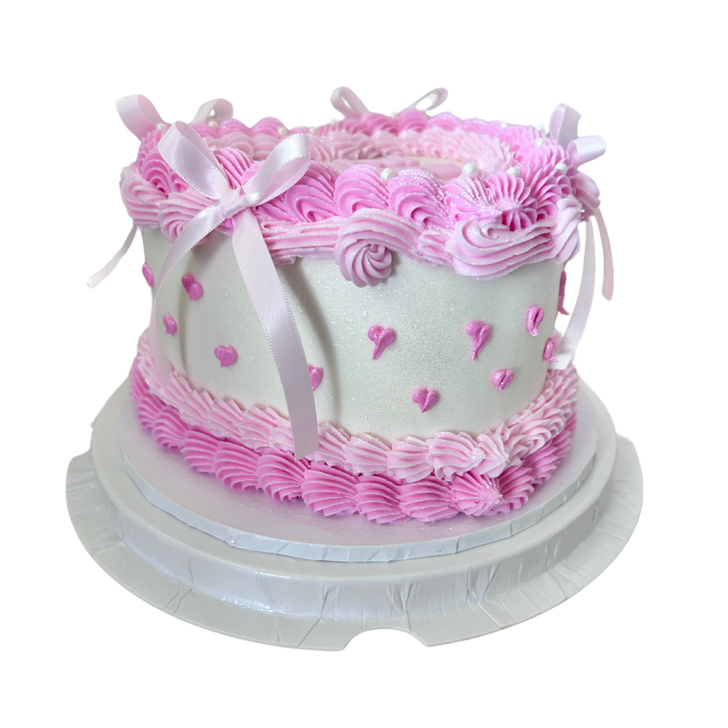 Retro Heart Cake - Lambeth Love Heart Piping