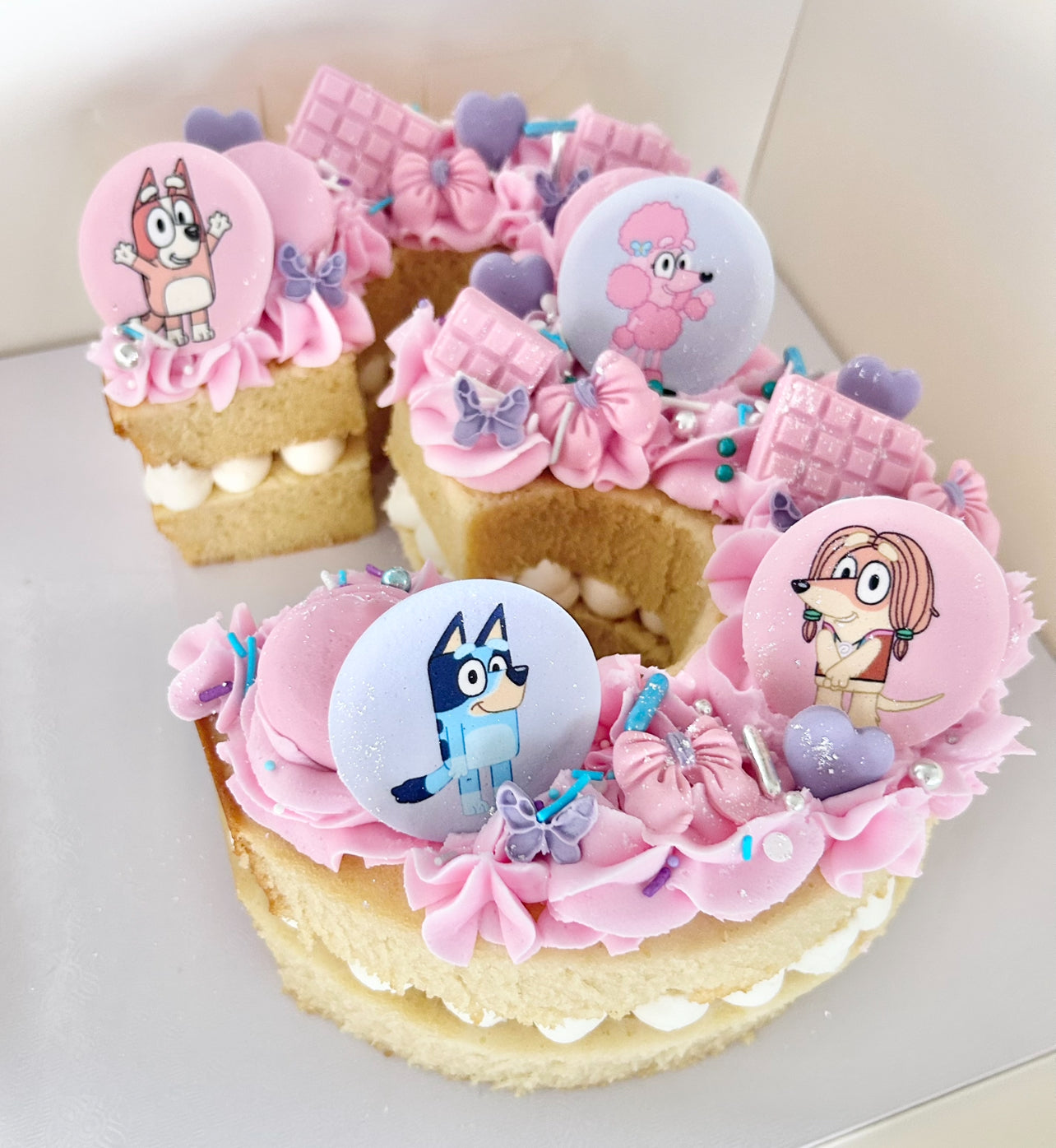 Character Pink Single Number Cake