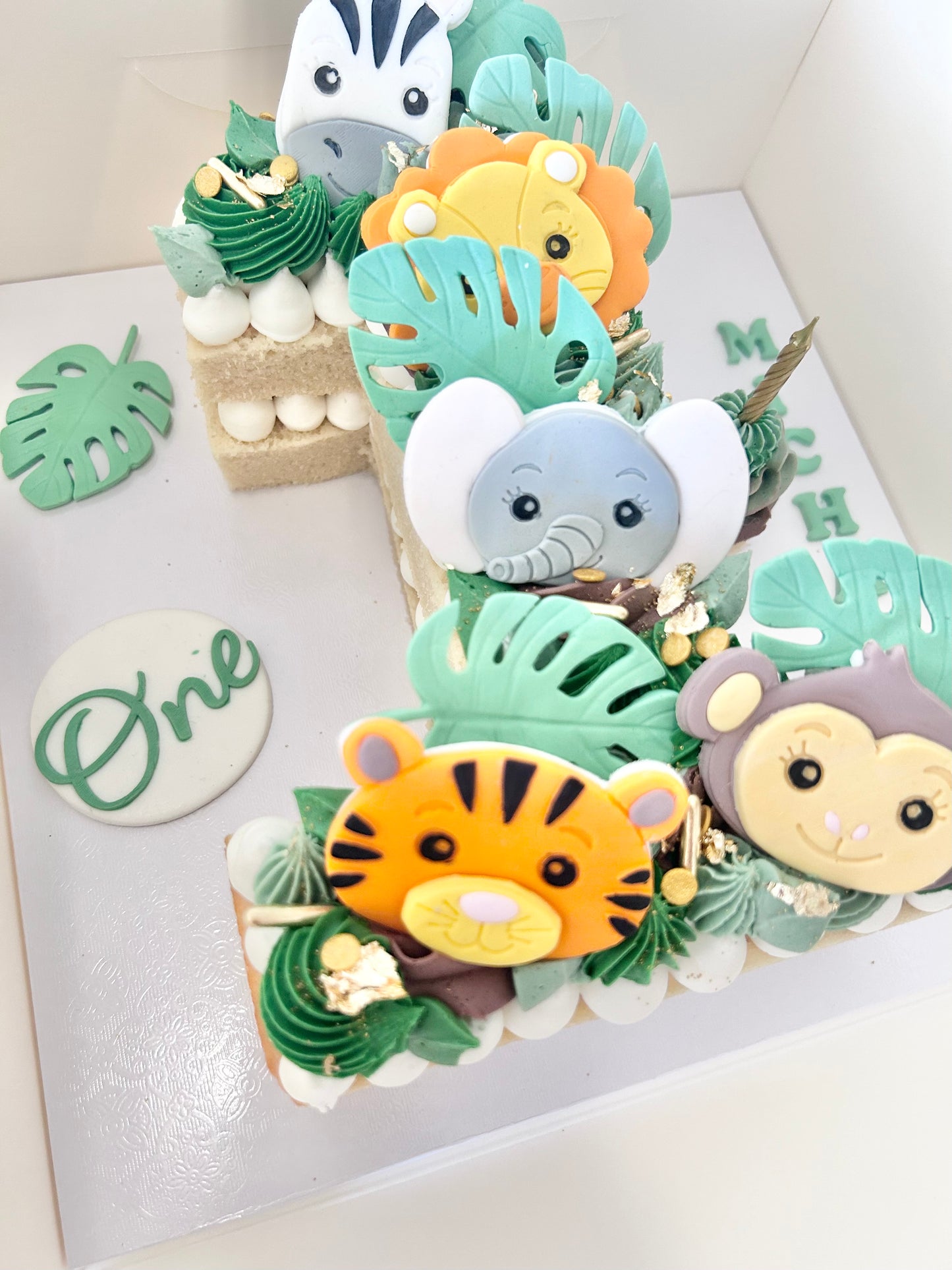Jungle Single Number Cake