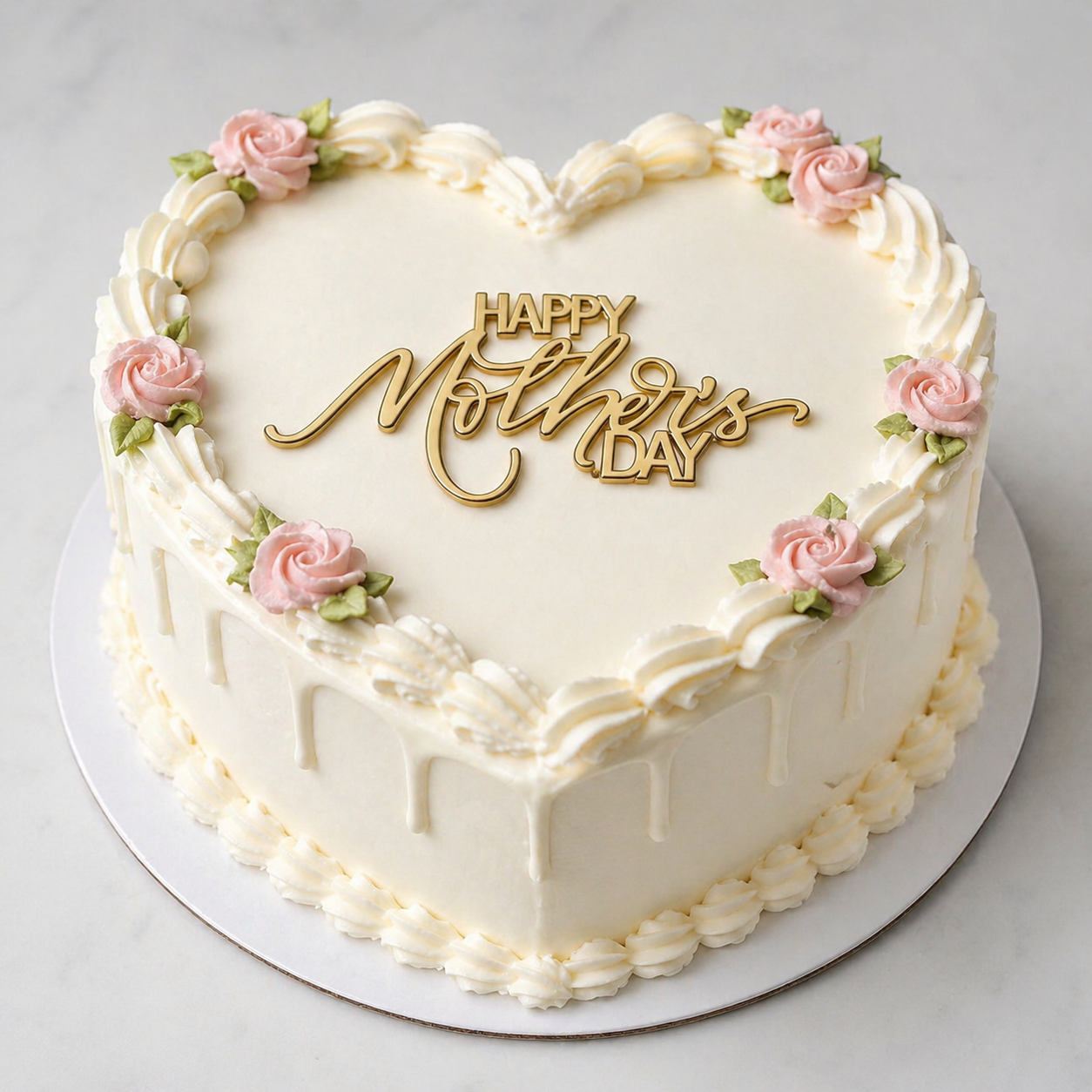Mother’s Day Heart Cake