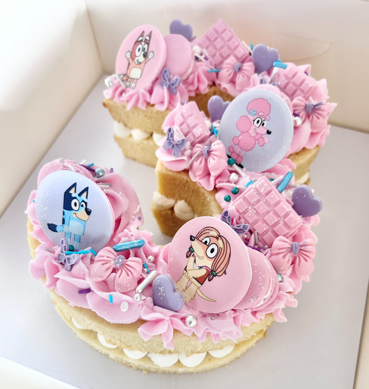 Character Pink Single Number Cake