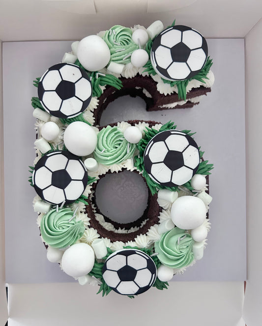 Soccer Single Number Cake