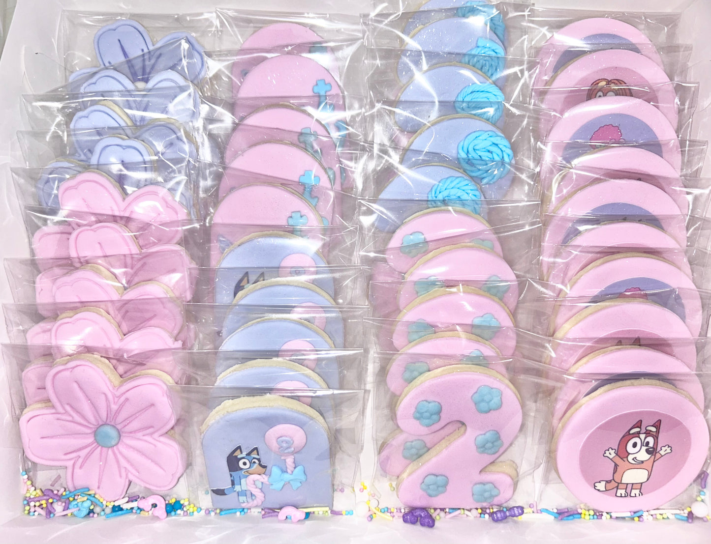 Bluey Pink Birthday Sugar Cookies