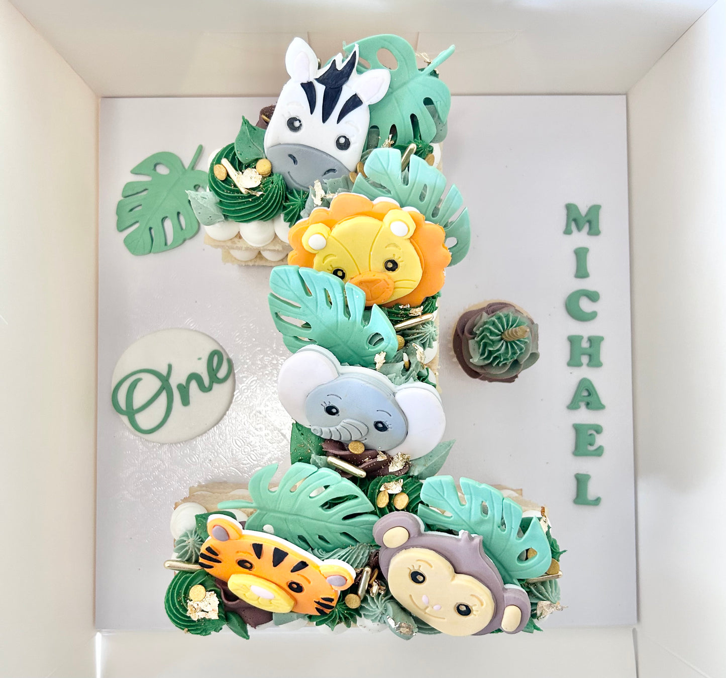 Jungle Single Number Cake