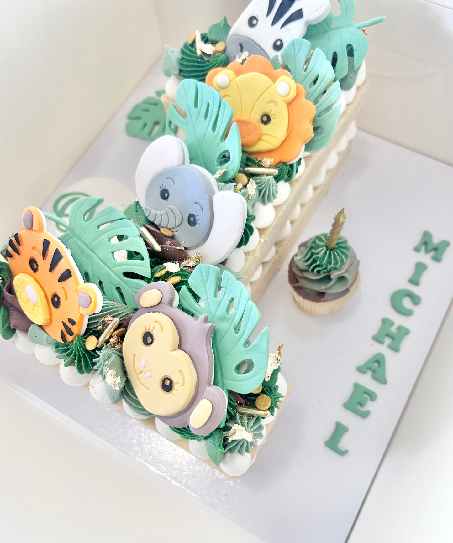 Jungle Single Number Cake