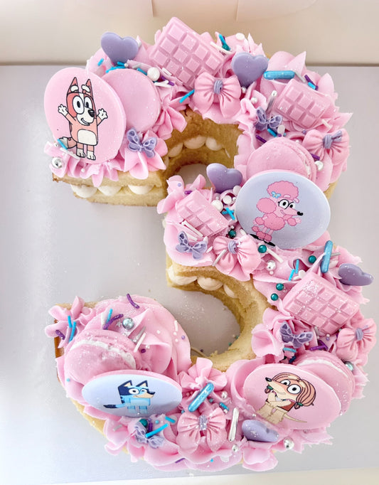 Character Pink Single Number Cake