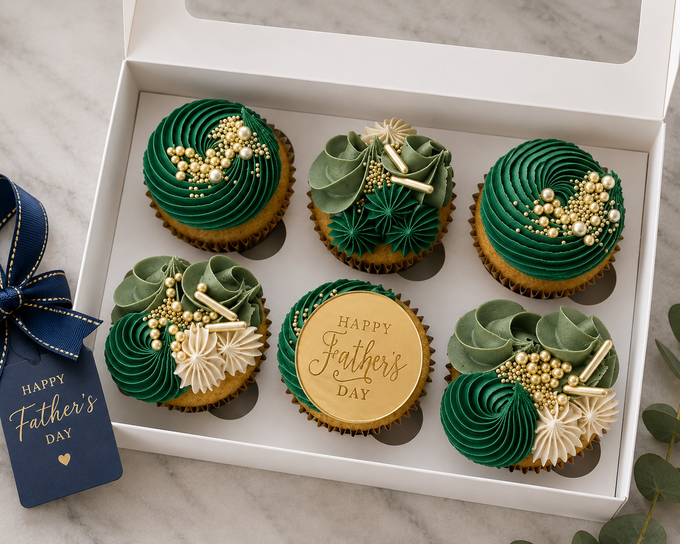 Father’s Day Emerald Cupcakes